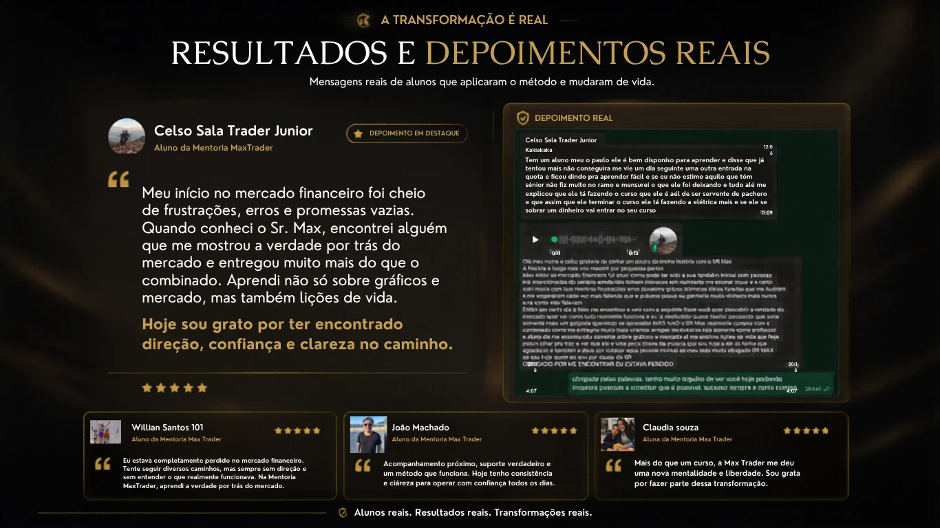 Depoimento real de Celso Sala Trader Junior